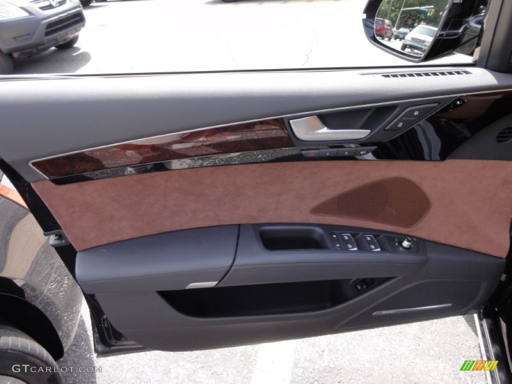 2011 Audi A8 L 4.2 FSI quattro Nougat Brown Door Panel Photo #54212769