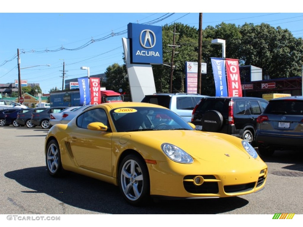 Speed Yellow 2008 Porsche Cayman Standard Cayman Model Exterior Photo #54214650