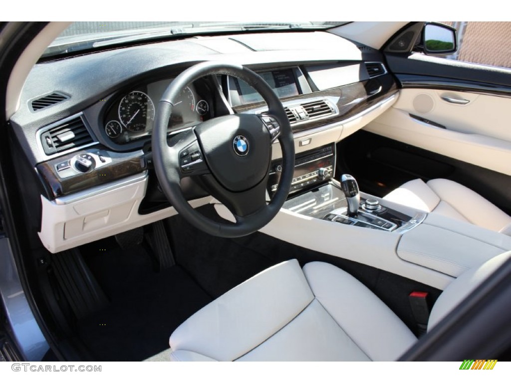 Ivory White/Black Interior 2011 BMW 5 Series 535i xDrive Gran Turismo Photo #54216117