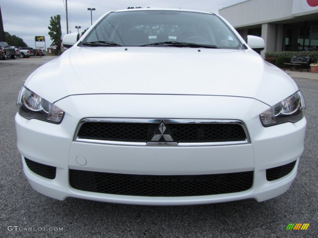 2010 Lancer ES - Wicked White Metallic / Black photo #2