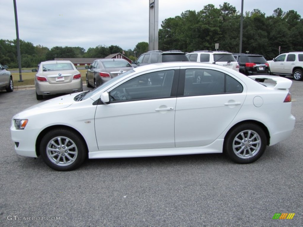2010 Lancer ES - Wicked White Metallic / Black photo #4