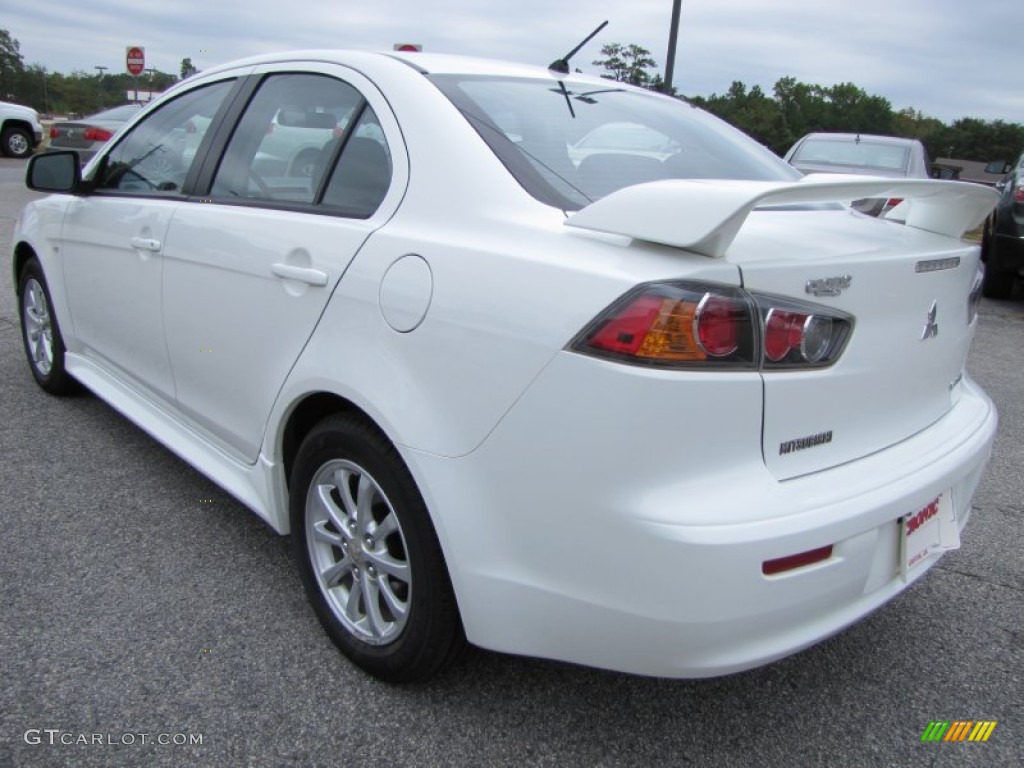 2010 Lancer ES - Wicked White Metallic / Black photo #5
