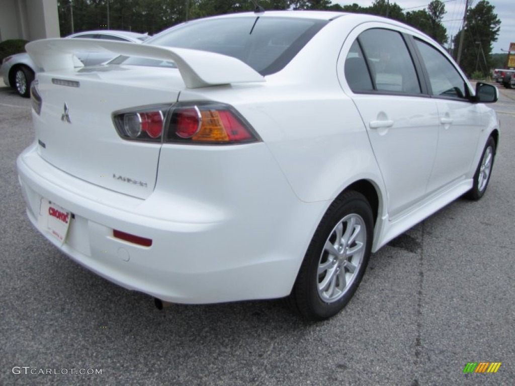 2010 Lancer ES - Wicked White Metallic / Black photo #7