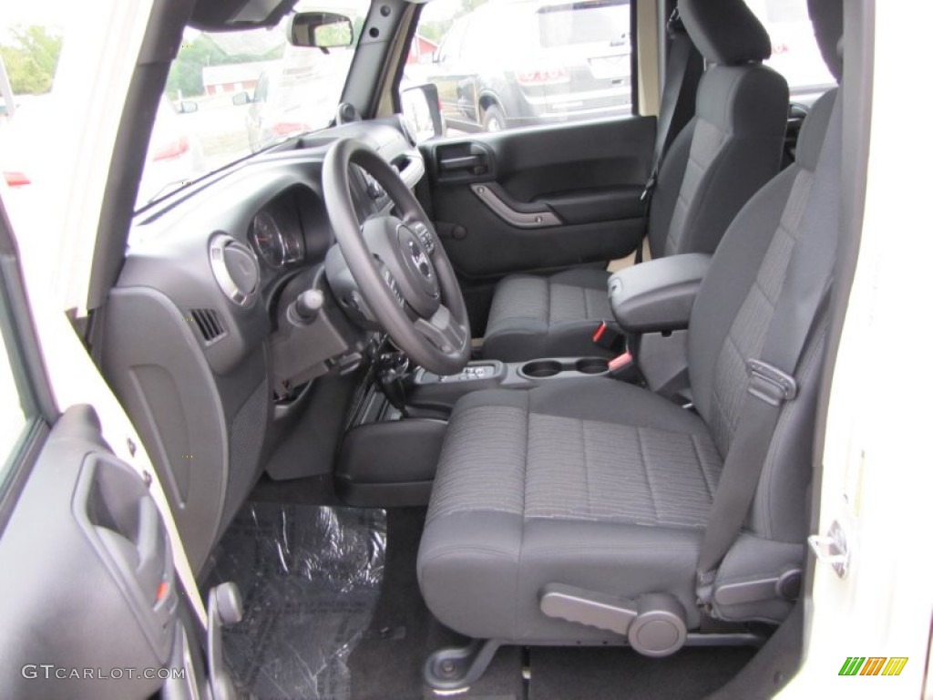 Black Interior 2012 Jeep Wrangler Unlimited Sport 4x4 Photo #54216552