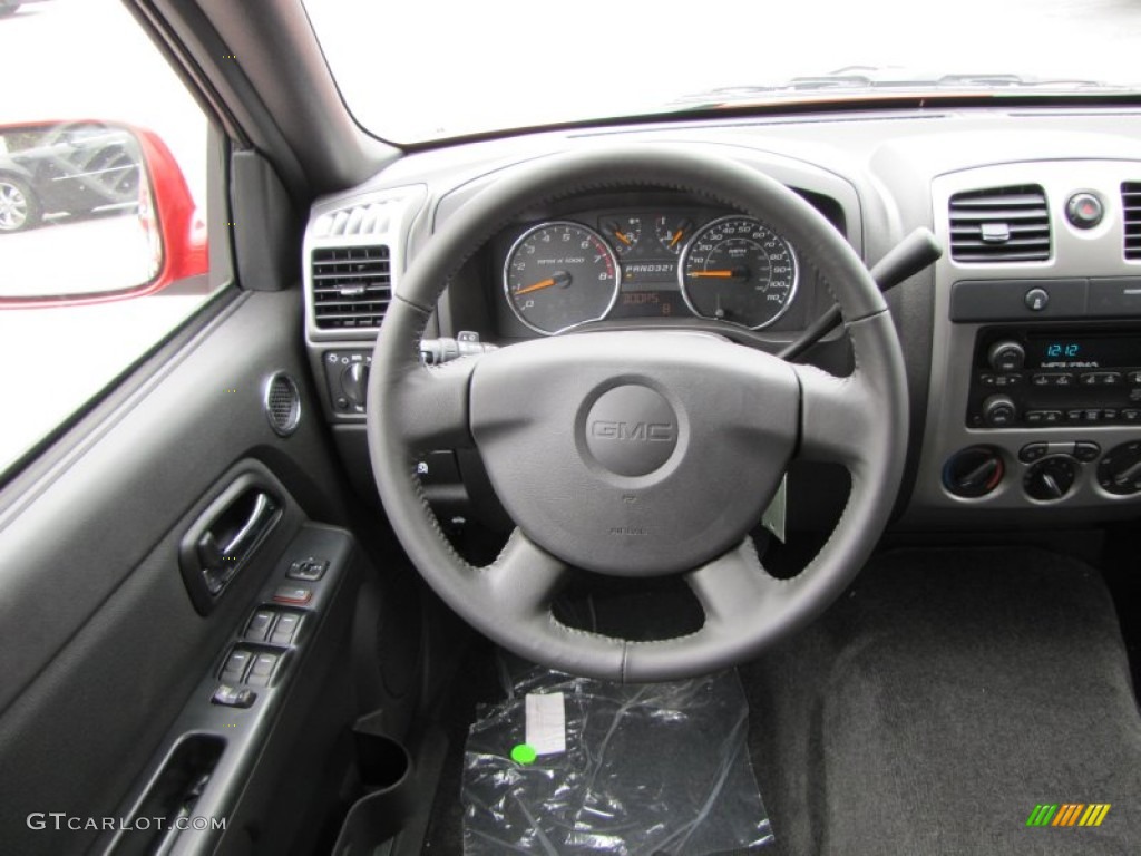 2012 GMC Canyon SLE Crew Cab Ebony Steering Wheel Photo #54216975