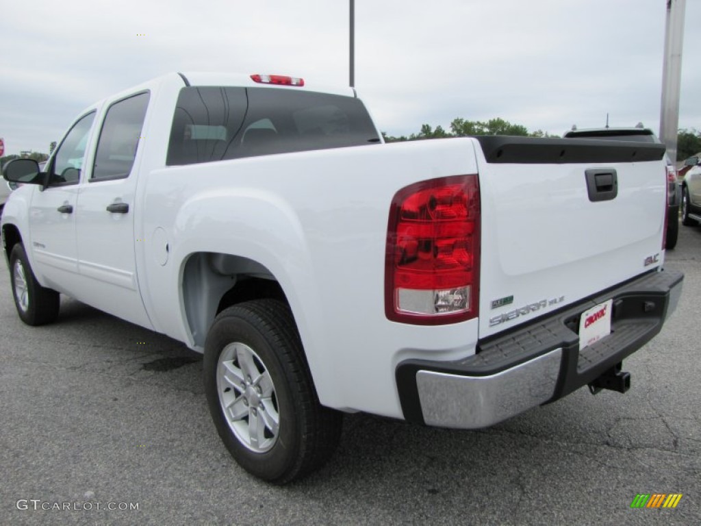 2012 Sierra 1500 SLE Crew Cab - Summit White / Very Dark Cashmere/Light Cashmere photo #5