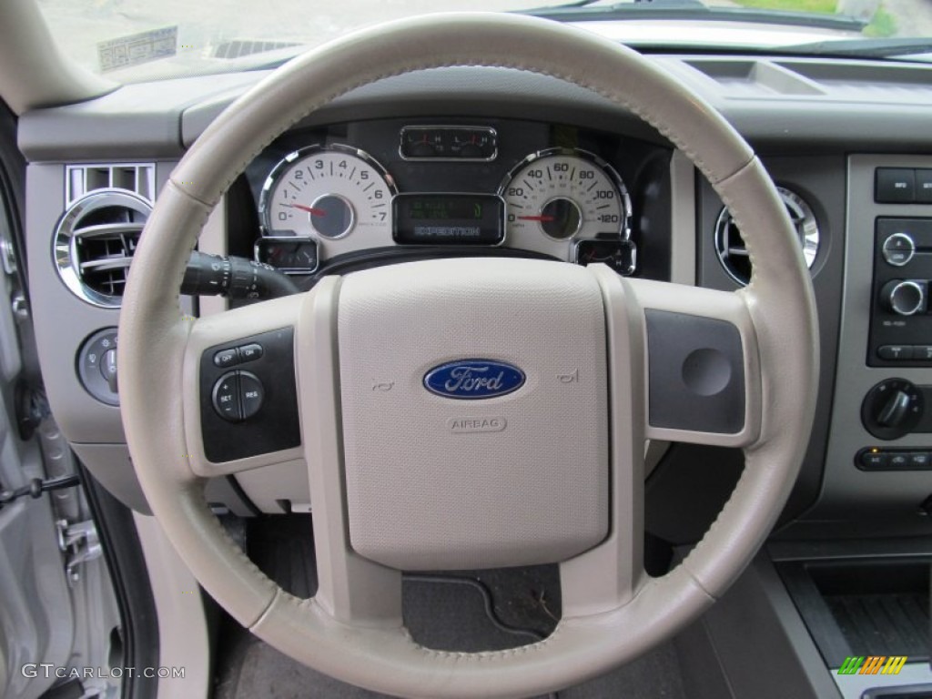 2010 Ford Expedition XLT 4x4 Stone Steering Wheel Photo #54218478