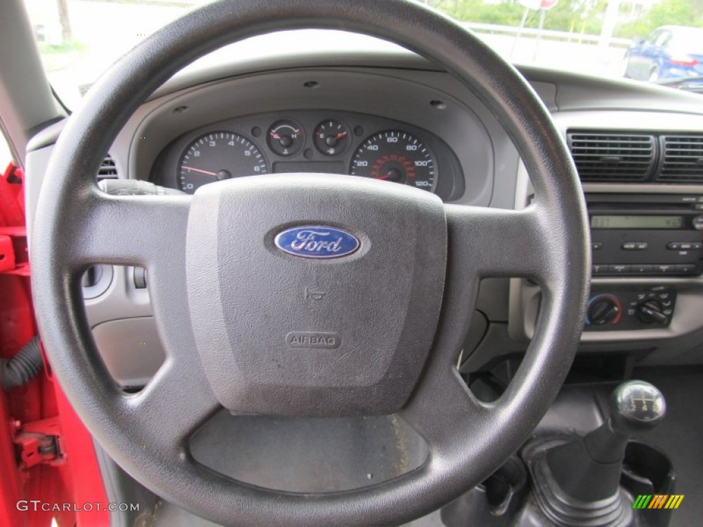 2008 Ford Ranger XLT SuperCab 4x4 Medium Dark Flint Steering Wheel Photo #54218745