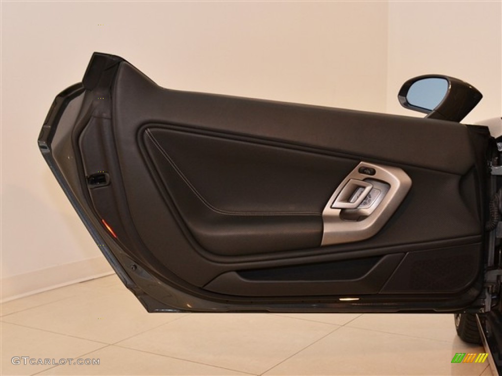 2008 Lamborghini Gallardo Spyder E-Gear Nero Perseus Door Panel Photo #54219626