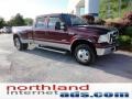 2005 Dark Toreador Red Metallic Ford F350 Super Duty Lariat Crew Cab 4x4 Dually  photo #2