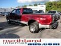 2005 Dark Toreador Red Metallic Ford F350 Super Duty Lariat Crew Cab 4x4 Dually  photo #6