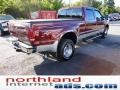 2005 Dark Toreador Red Metallic Ford F350 Super Duty Lariat Crew Cab 4x4 Dually  photo #8