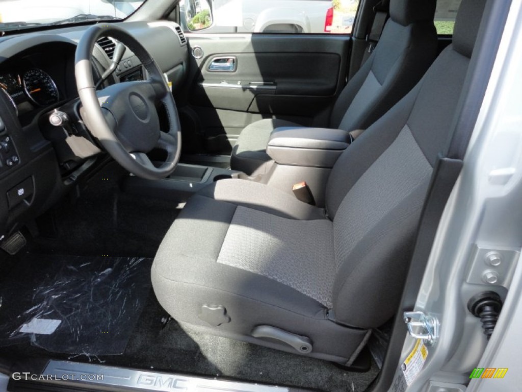Ebony Interior 2012 GMC Canyon SLE Crew Cab 4x4 Photo #54221526