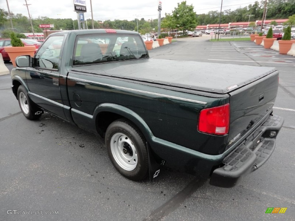 2003 S10 Regular Cab - Dark Green Metallic / Graphite photo #5