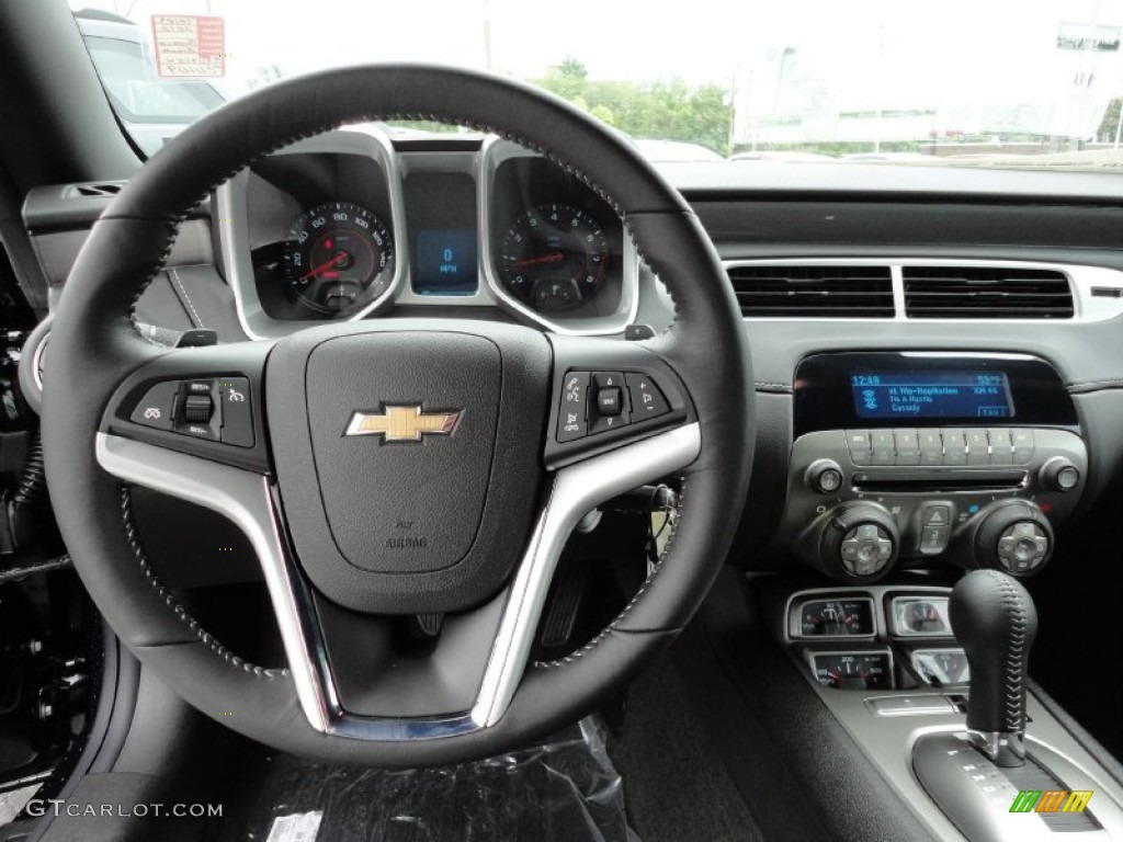 2012 Chevrolet Camaro LT/RS Convertible Black Steering Wheel Photo #54222423