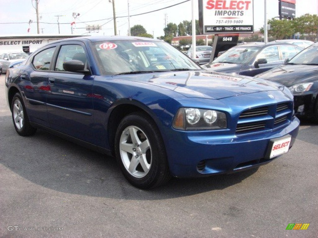 2009 Charger SE - Deep Water Blue Pearl / Dark Slate Gray photo #5