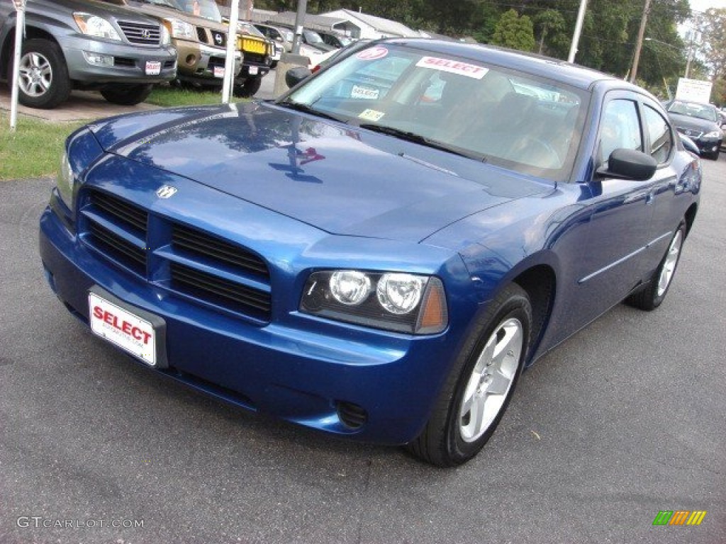 2009 Charger SE - Deep Water Blue Pearl / Dark Slate Gray photo #7