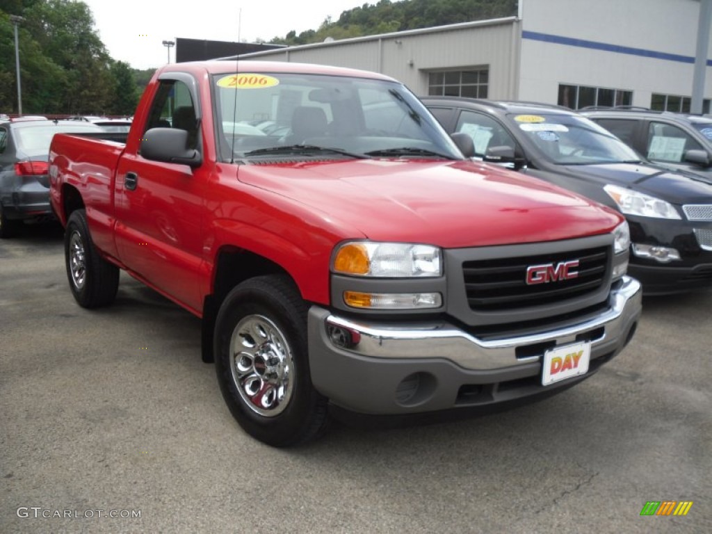 2006 Sierra 1500 Regular Cab 4x4 - Fire Red / Dark Pewter photo #2