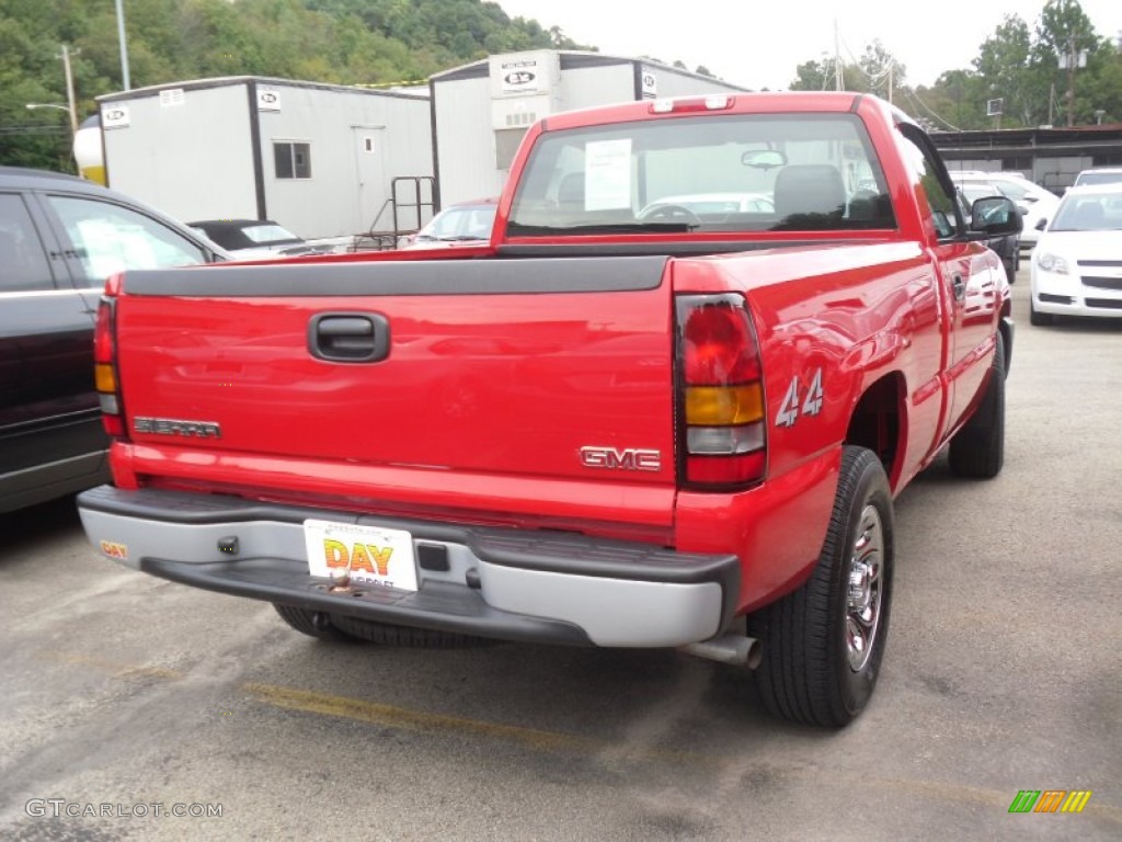2006 Sierra 1500 Regular Cab 4x4 - Fire Red / Dark Pewter photo #3