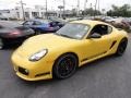 Speed Yellow 2012 Porsche Cayman R Exterior