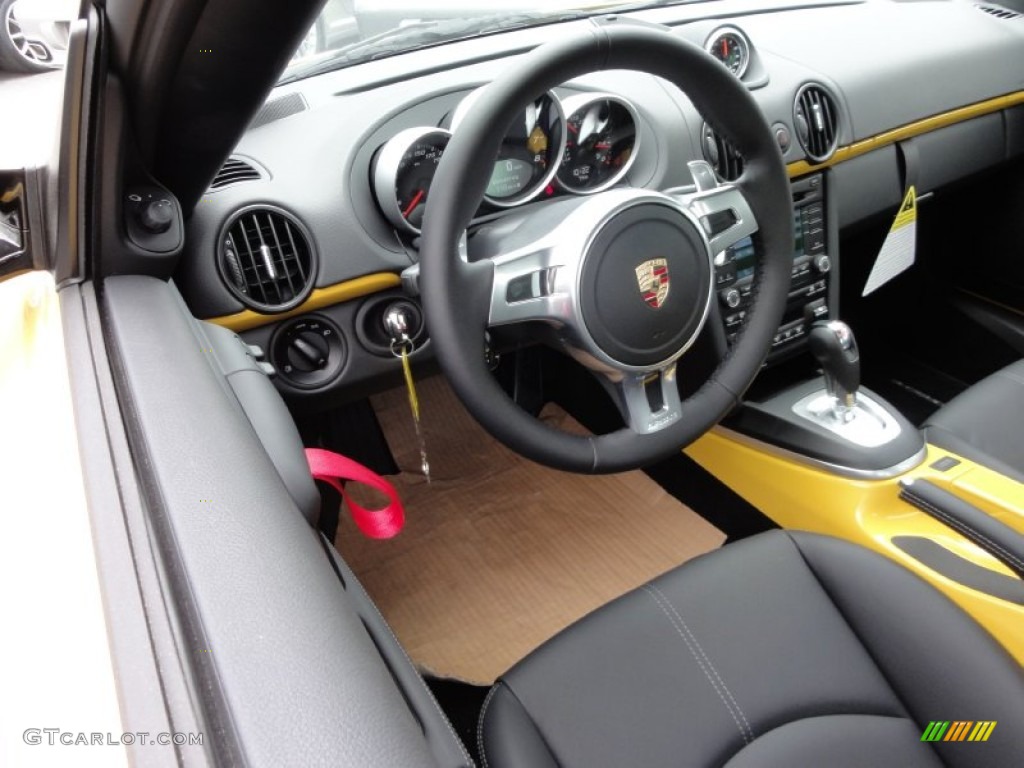 2012 Porsche Cayman R Black Dashboard Photo #54226941