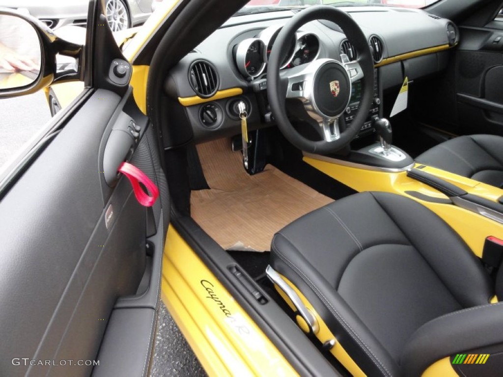 Black Interior 2012 Porsche Cayman R Photo #54226950
