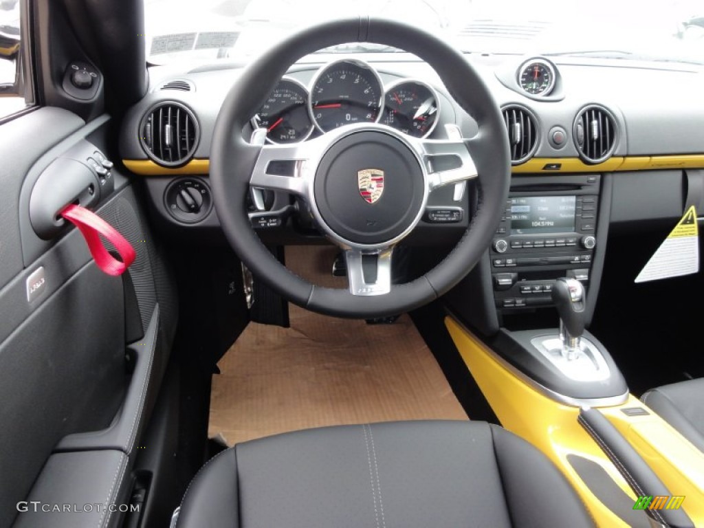 2012 Porsche Cayman R Black Dashboard Photo #54227052