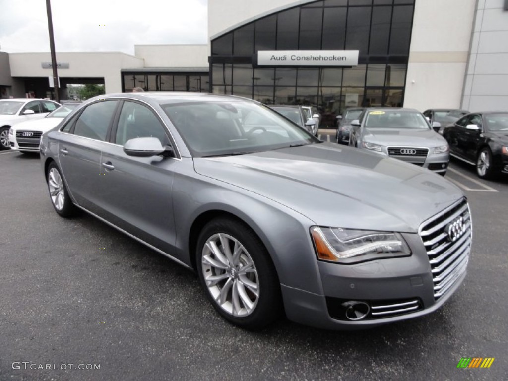 2011 A8 L 4.2 FSI quattro - Quartz Grey Metallic / Black photo #4
