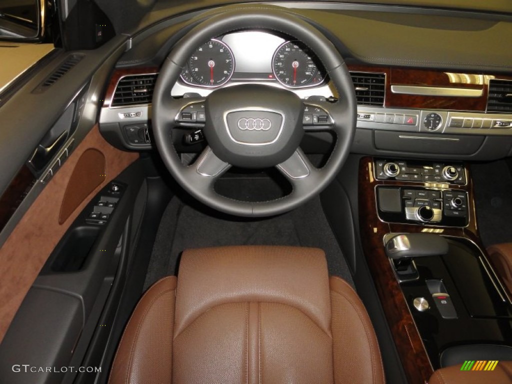 2011 Audi A8 4.2 FSI quattro Nougat Brown Dashboard Photo #54227679