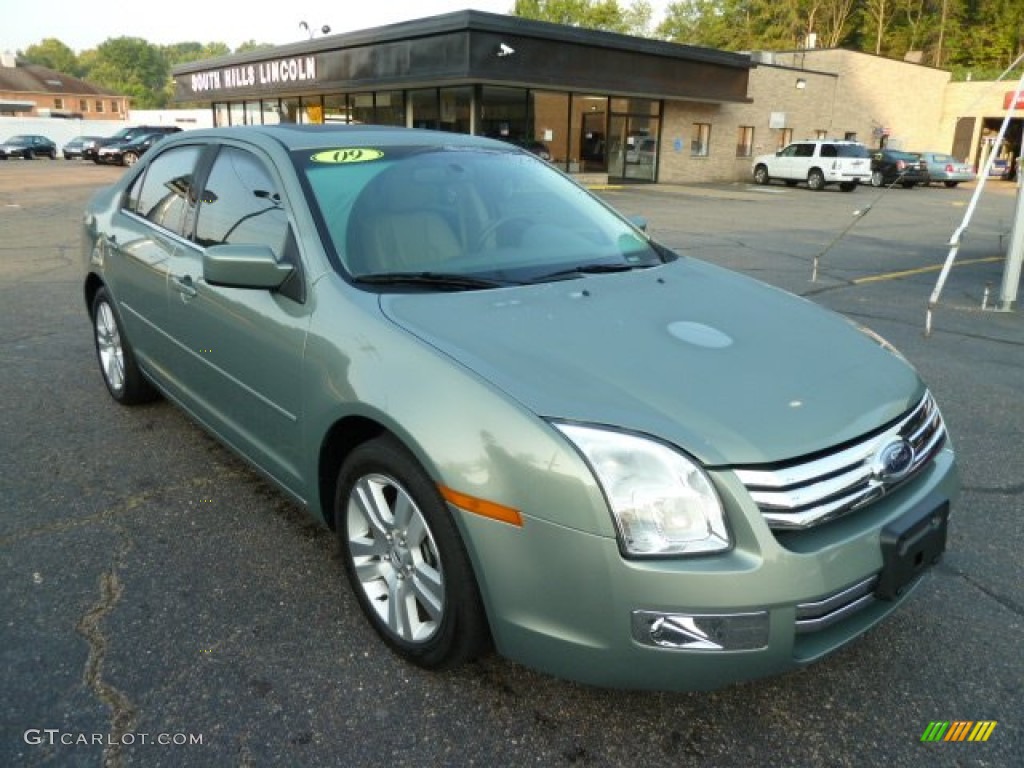 2009 Fusion SEL V6 - Moss Green Metallic / Camel photo #5