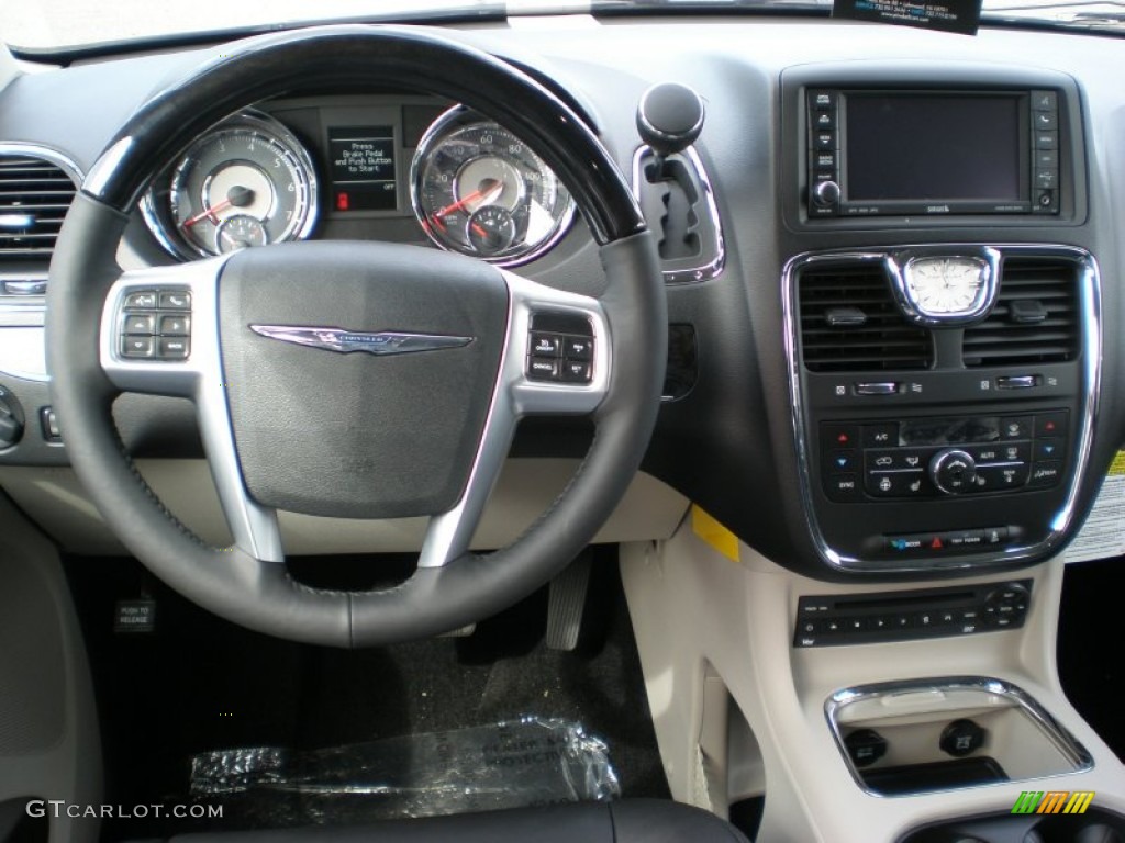 2012 Chrysler Town & Country Limited Black/Light Graystone Dashboard Photo #54228801