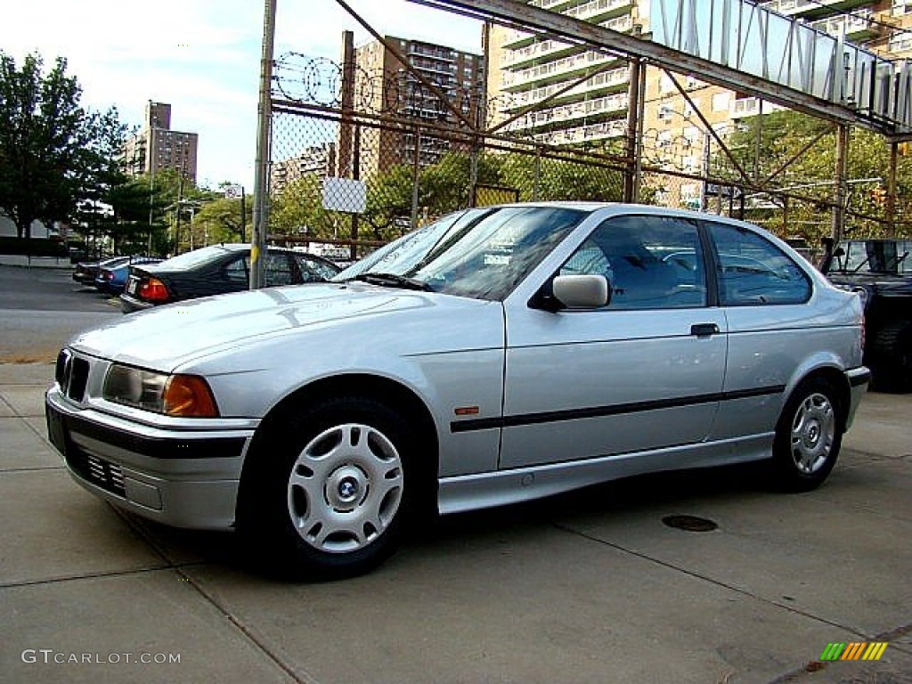 1998 3 Series 318ti Coupe - Arctic Silver Metallic / Black photo #5