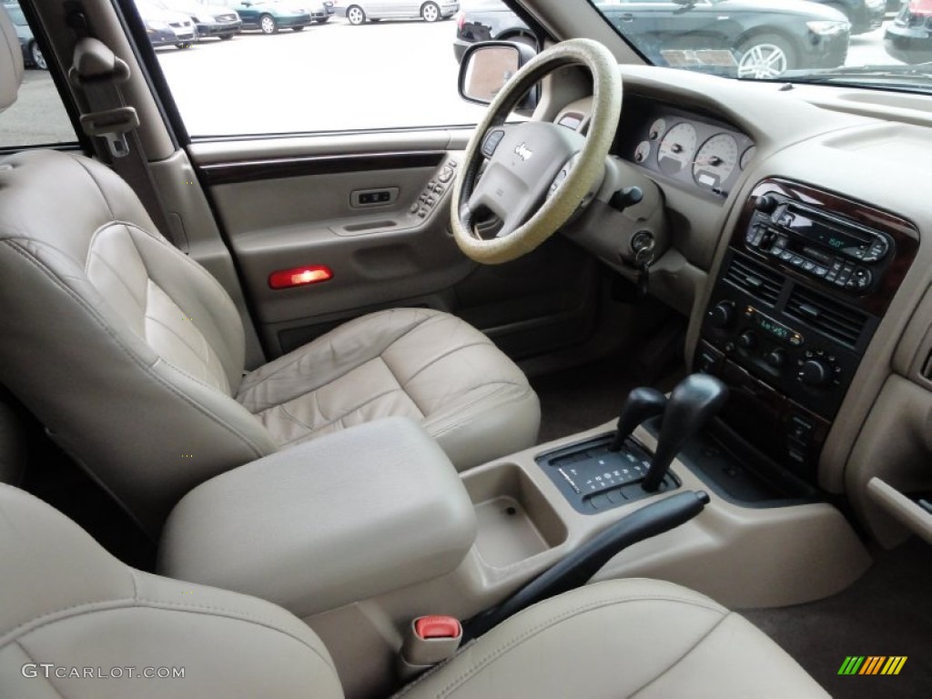 2001 Grand Cherokee Limited 4x4 - Shale Green Metallic / Sandstone photo #19