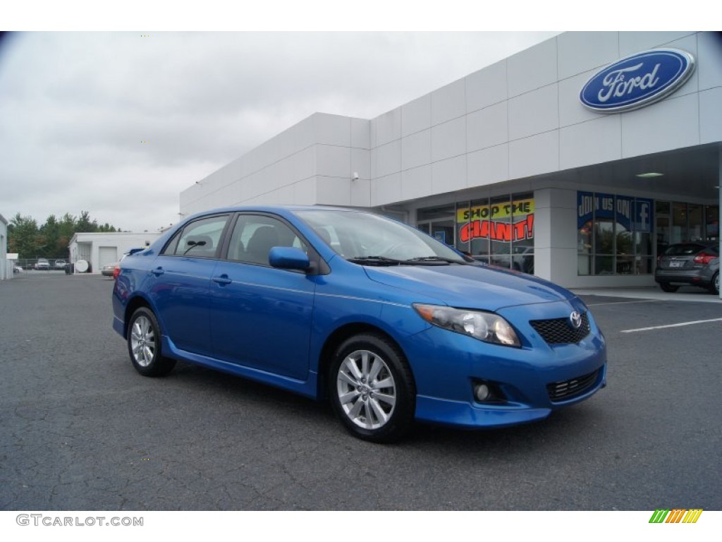 2009 Corolla S - Blue Streak Metallic / Dark Charcoal photo #1