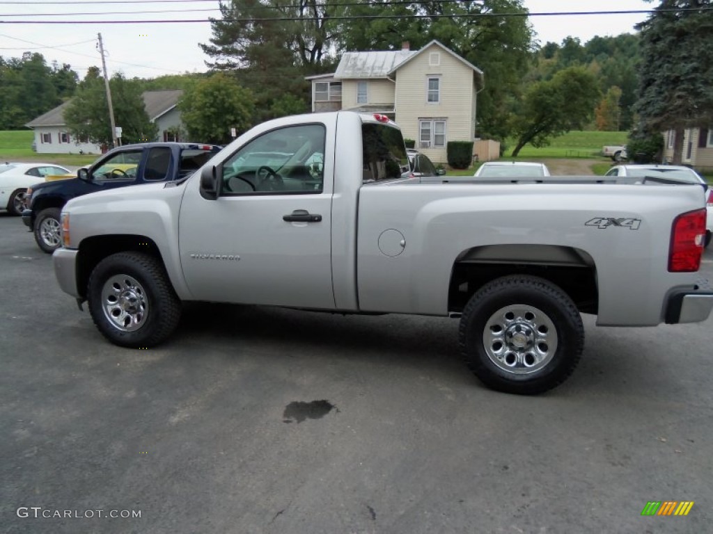 2011 Silverado 1500 LS Regular Cab 4x4 - Sheer Silver Metallic / Dark Titanium photo #3