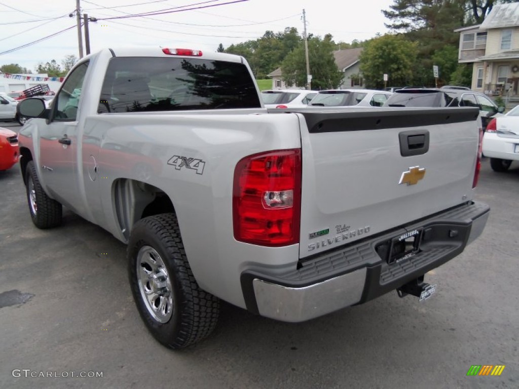 2011 Silverado 1500 LS Regular Cab 4x4 - Sheer Silver Metallic / Dark Titanium photo #4