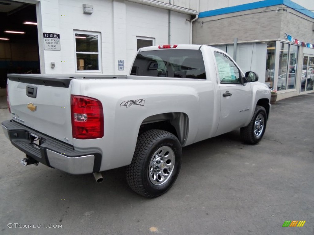 2011 Silverado 1500 LS Regular Cab 4x4 - Sheer Silver Metallic / Dark Titanium photo #6