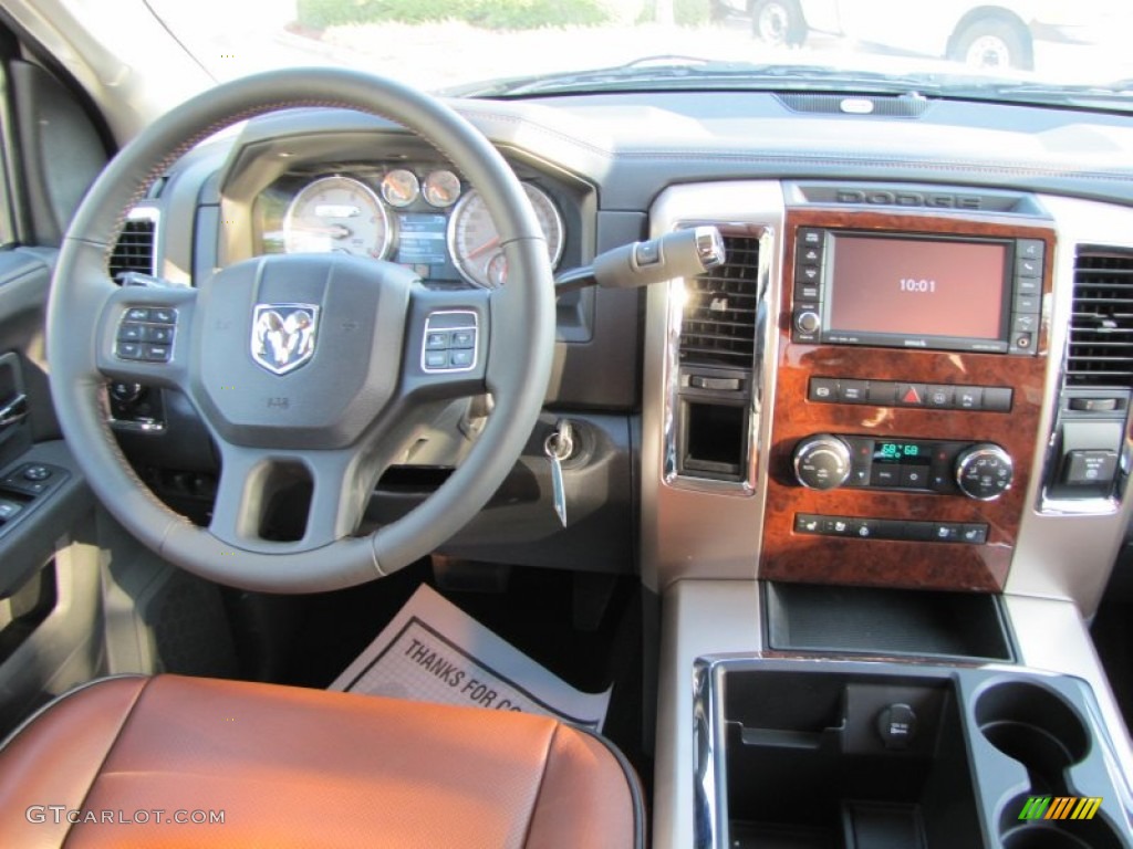 2012 Dodge Ram 3500 HD Laramie Longhorn Crew Cab 4x4 Dually Dark Slate/Russet Dashboard Photo #54233898