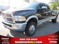 2012 Black Dodge Ram 3500 HD Laramie Crew Cab 4x4 Dually  photo #1