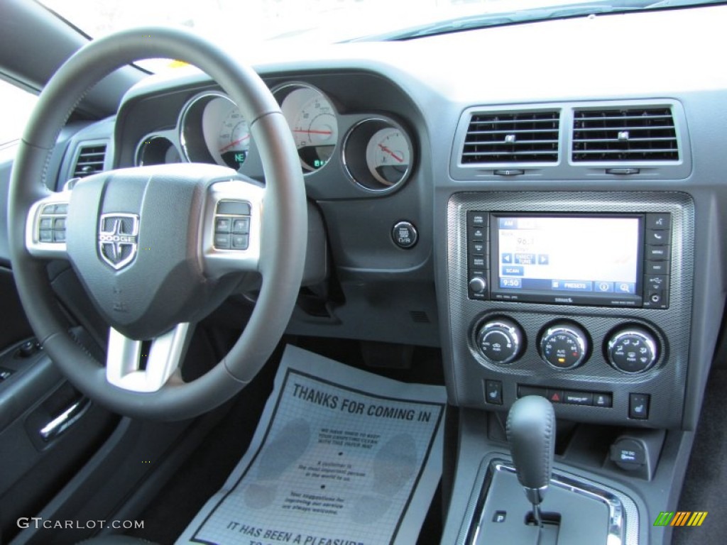 2012 Dodge Challenger R/T Plus Dark Slate Gray Dashboard Photo #54234702