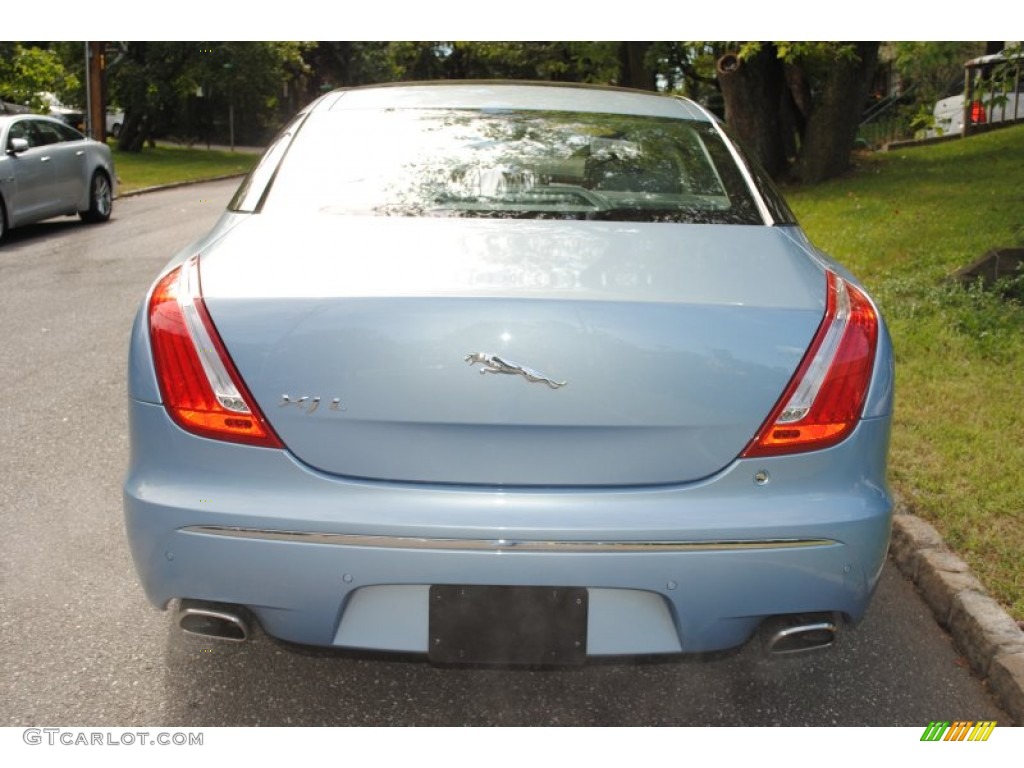 2011 XJ XJL - Frost Blue Metallic / Navy Blue/Ivory photo #5