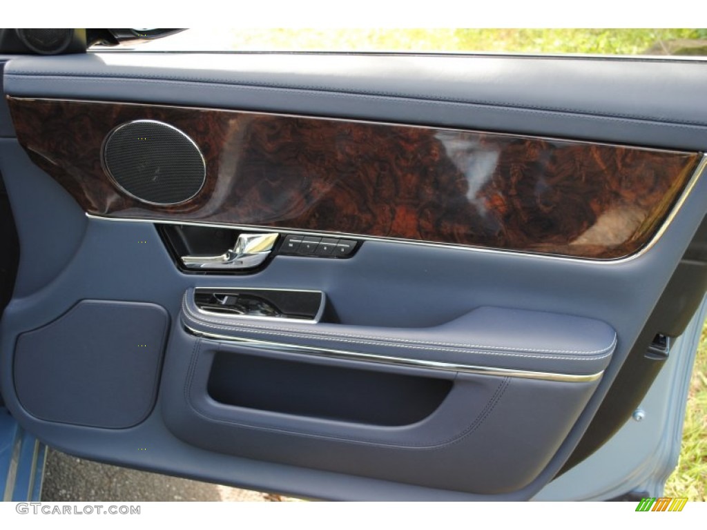 2011 Jaguar XJ XJL Navy Blue/Ivory Door Panel Photo #54234870