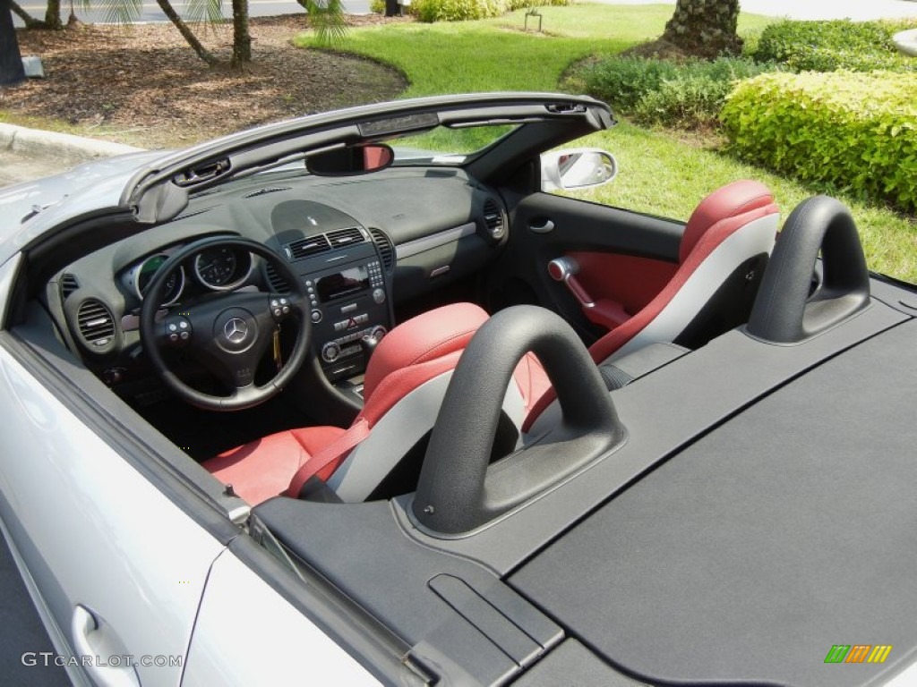 Black/Red Interior 2006 Mercedes-Benz SLK 350 Roadster Photo #54236784