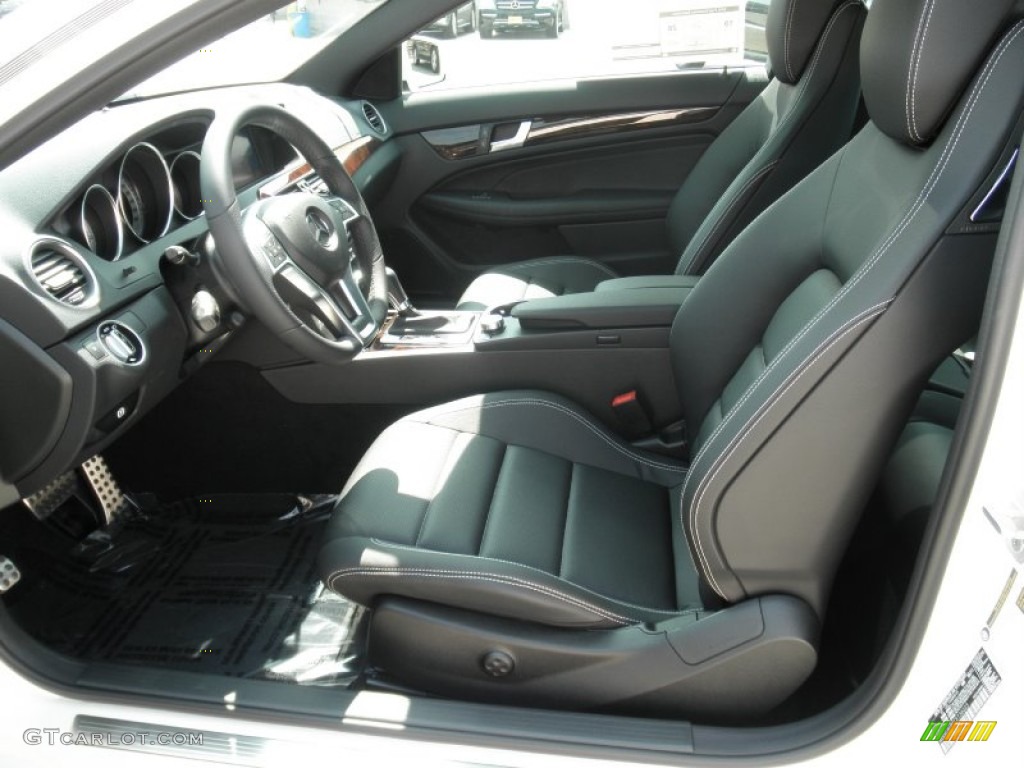 Black Interior 2012 Mercedes-Benz C 350 Coupe Photo #54240927