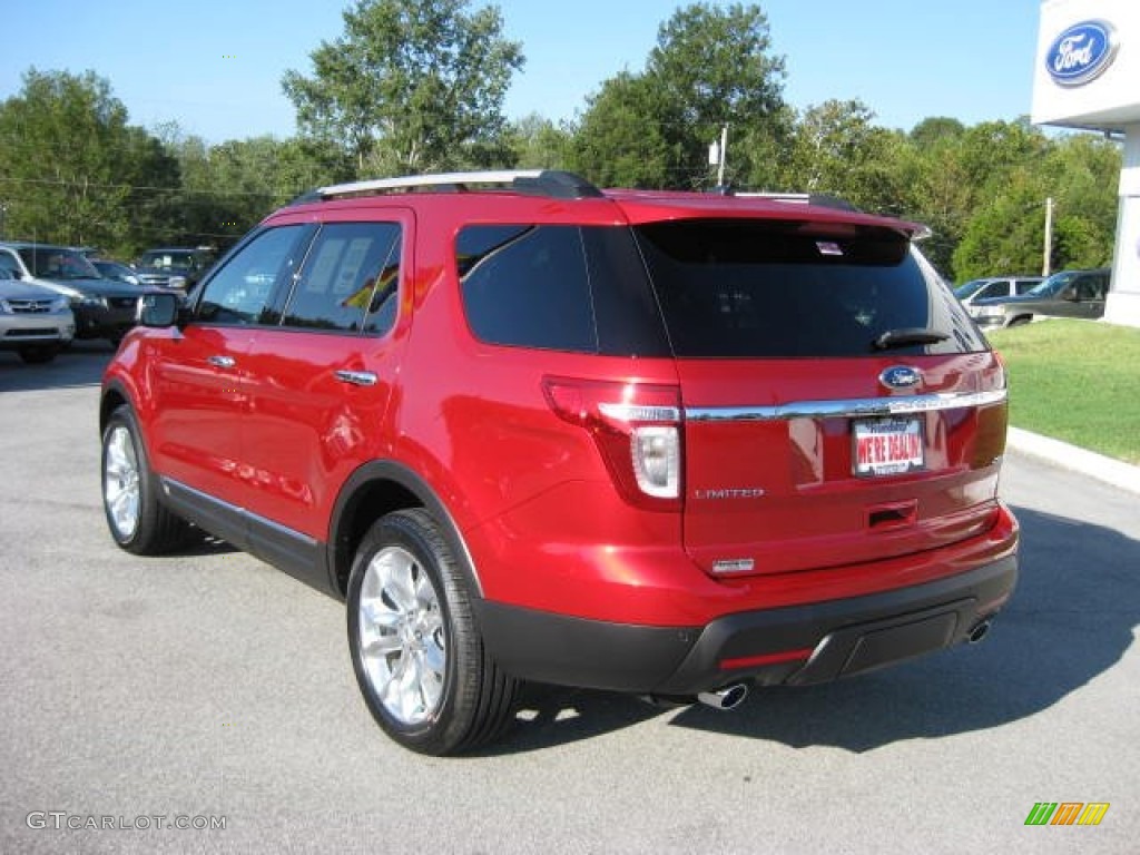 2012 Explorer Limited 4WD - Red Candy Metallic / Medium Light Stone photo #8