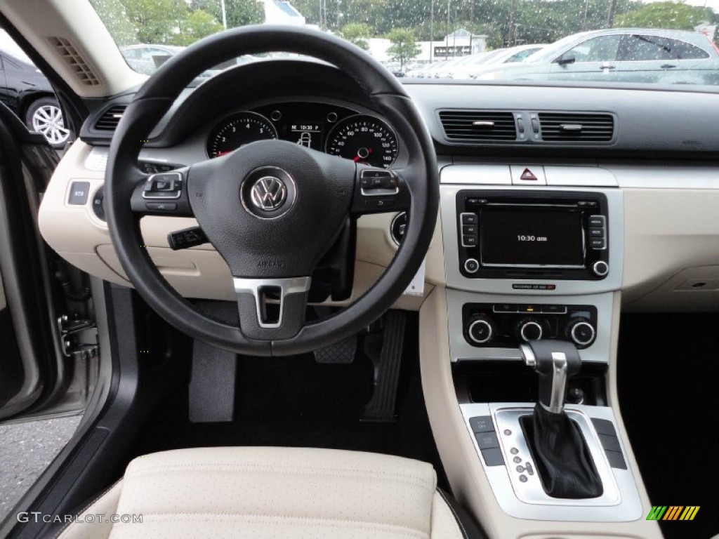 2010 Volkswagen CC Sport Cornsilk Beige Two Tone Dashboard Photo #54242720