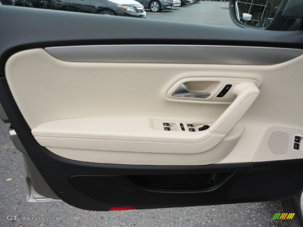 2010 Volkswagen CC Sport Cornsilk Beige Two Tone Door Panel Photo #54242729