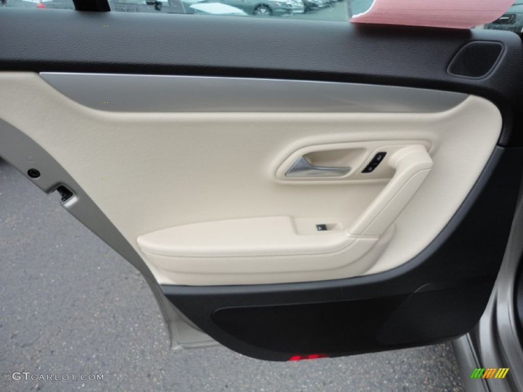 2010 Volkswagen CC Sport Cornsilk Beige Two Tone Door Panel Photo #54242738