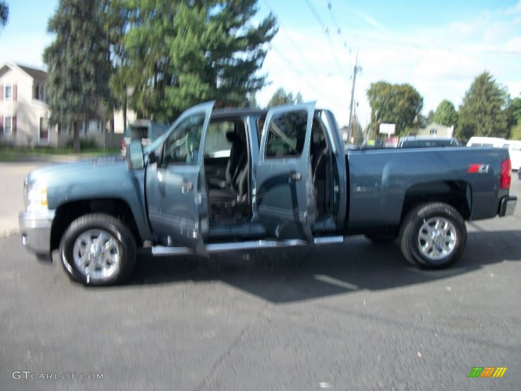 2011 Silverado 2500HD LT Crew Cab 4x4 - Blue Granite Metallic / Ebony photo #12