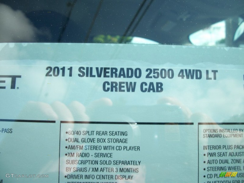2011 Silverado 2500HD LT Crew Cab 4x4 - Blue Granite Metallic / Ebony photo #44